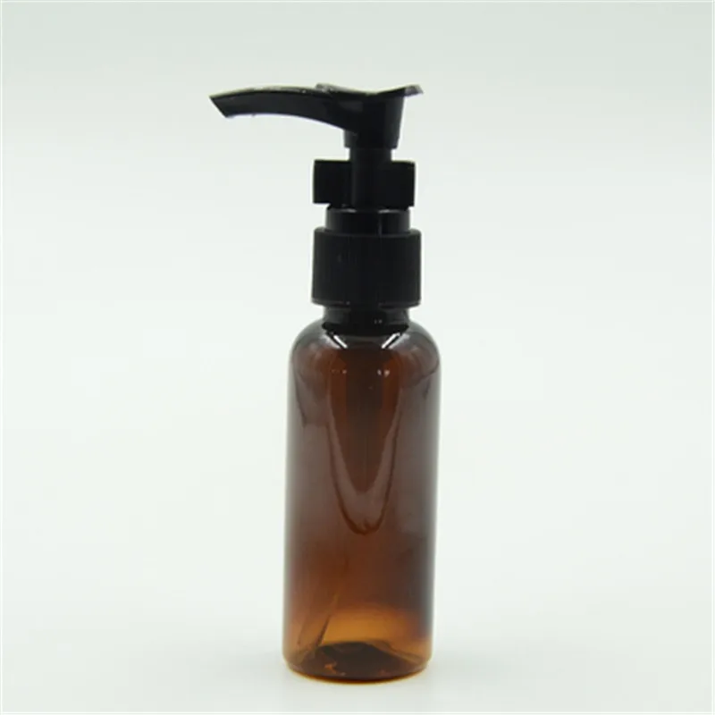 amber with black lid Быстрая 100 шт./лот 100 мл пустая прозрачная Янтарная пластиковая косметическая бутылка для лосьона с черным насосом для лосьона многоразовая бутылка для шампуня - Цвет: amber with black lid