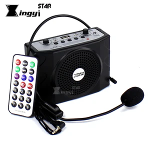 Громкий динамик с гарнитурой, микрофон, голосовой усилитель, аудио усилитель для Мегафона, портативный динамик, USB, mp3-плеер, обучающий тур гид