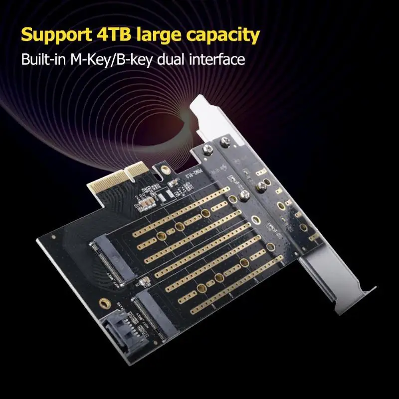 Плата расширения PCIE на M2/M.2 адаптер SATA M.2 SSD адаптер PCIE NVME/M2 адаптер PCIE SSD M2 на SATA карта pci-e M ключ+ B Ключ