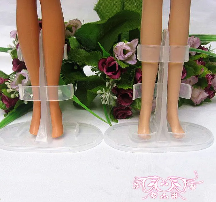 50 шт./лот оптовая продажа прозрачная подставка для куклы 1/6 стильная ног