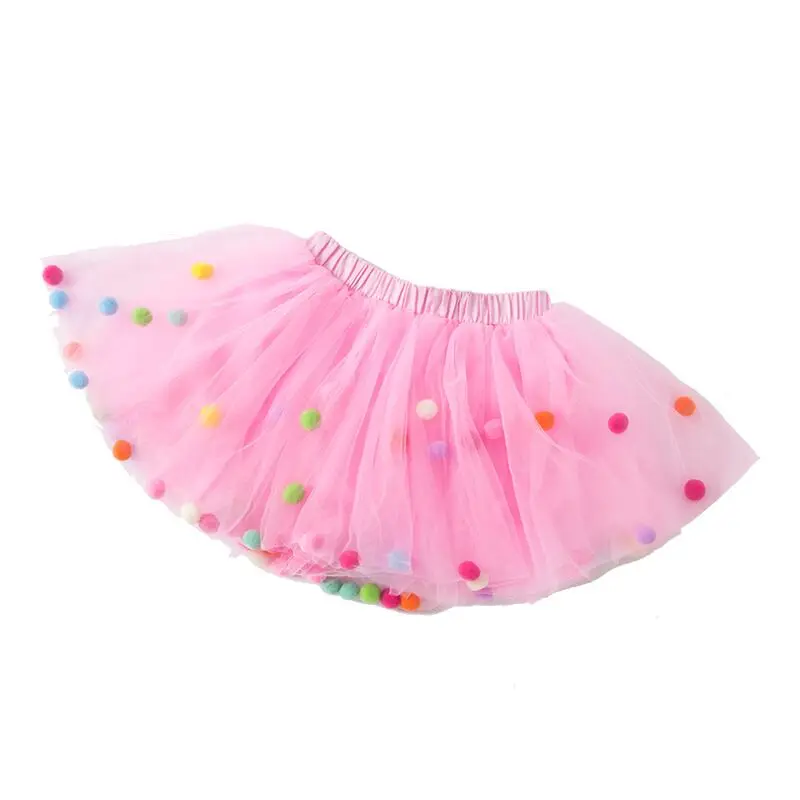 pink 1PXSkirt Юбка-пачка для девочек, темно-синяя юбка-пачка фиолетового цвета, праздничная юбка принцессы комплект с ободком для волос, детская юбка-пачка для девочек пышная мини-юбка-пачка в горошек с радугой розового цвета - Цвет: pink 1PXSkirt