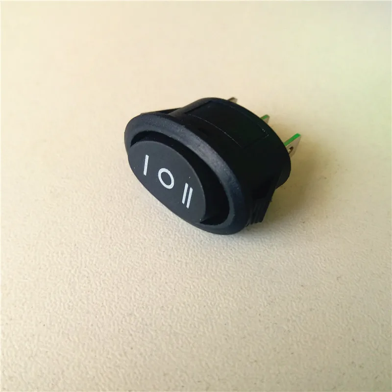 30 шт. кулисный переключатель 125 В 10A 250 6A KCD1-105-3 Овальный клавишный KCD1-115 черный 3 pin