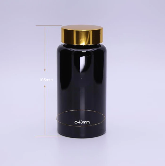 100 шт. 150 мл легкие черные бутылки пластиковые в капсулах пустые бутылки-5 цветов