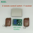 433 МГц универсальный беспроводной пульт дистанционного управления AC 250 в 110 В 220 В 2CH релейный модуль приемника и 2 шт. RF 433 МГц пульт дистанционного управления s