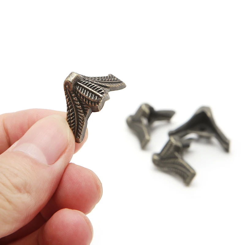 4x винтажная коробка ювелирных изделий Деревянный корпус декоративные ноги