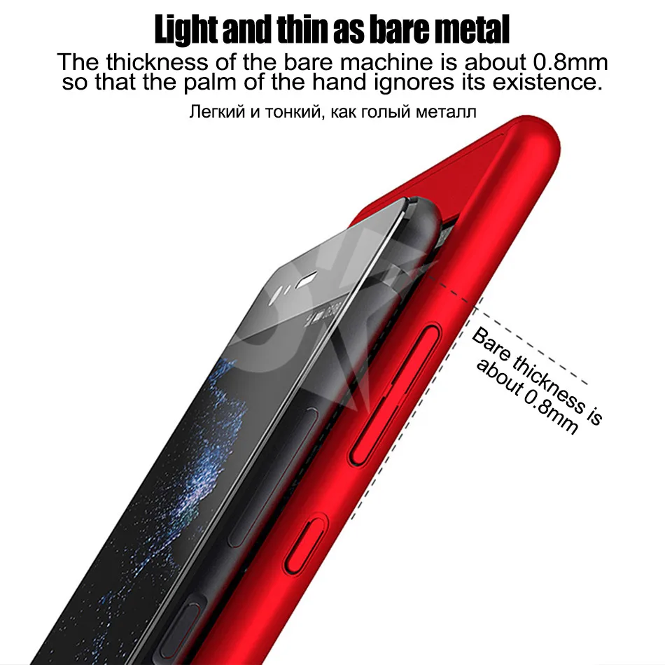 SK 360 Degree Full Cover Cases For Huawei P20 Lite P10 Fundas With Tempered Glass Phone Case Mate 10 |