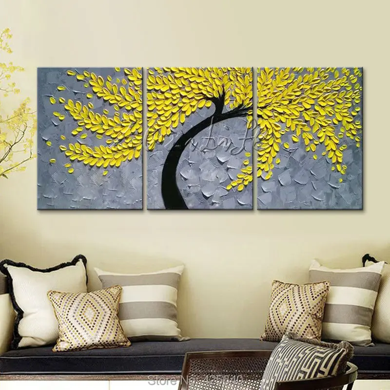 Картина на холсте палитра нож 3D текстура акриловое Дерево картина стену картины