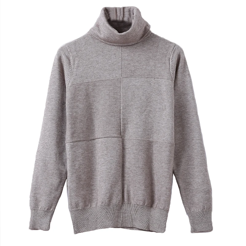 Women Turtleneck Sweaters 2017 New Autumn Slim Solid Knitted Pullover Elegant Ladies Basic Plus Size Black White Pull Sweater | Женская