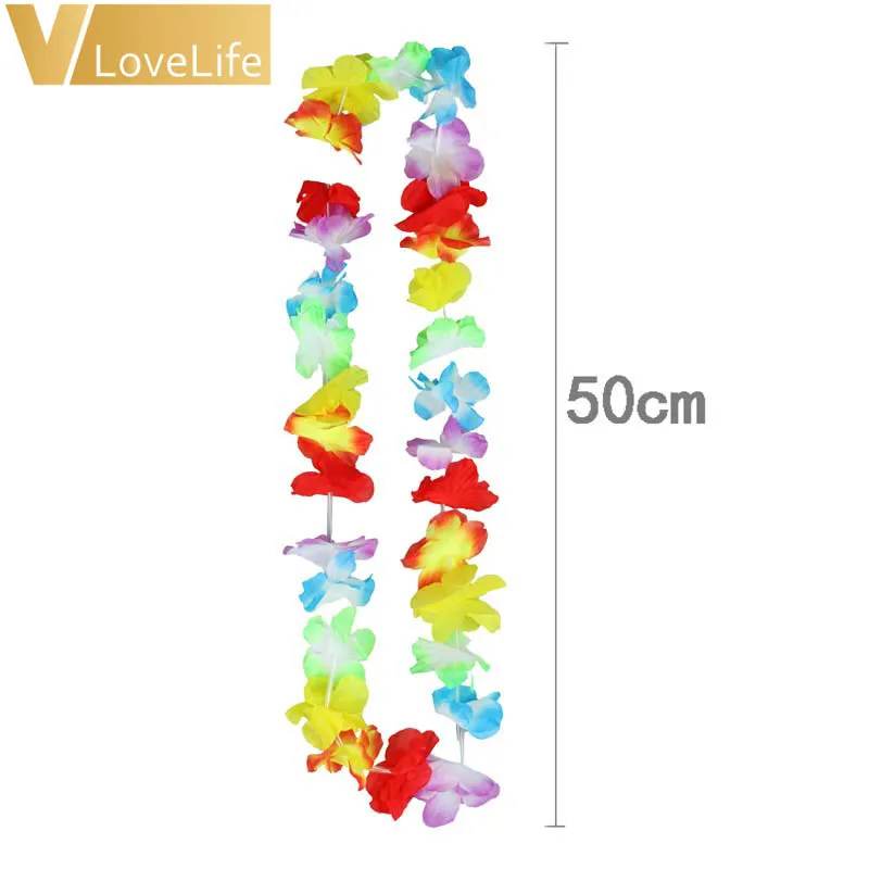 10 шт. Гавайская искусственная гирлянда ожерелье Лейс венки цветок Гавайские