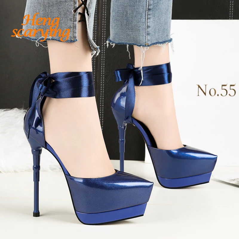HENGSCARYING/женские пикантные туфли-лодочки на высоком каблуке и платформе Женские