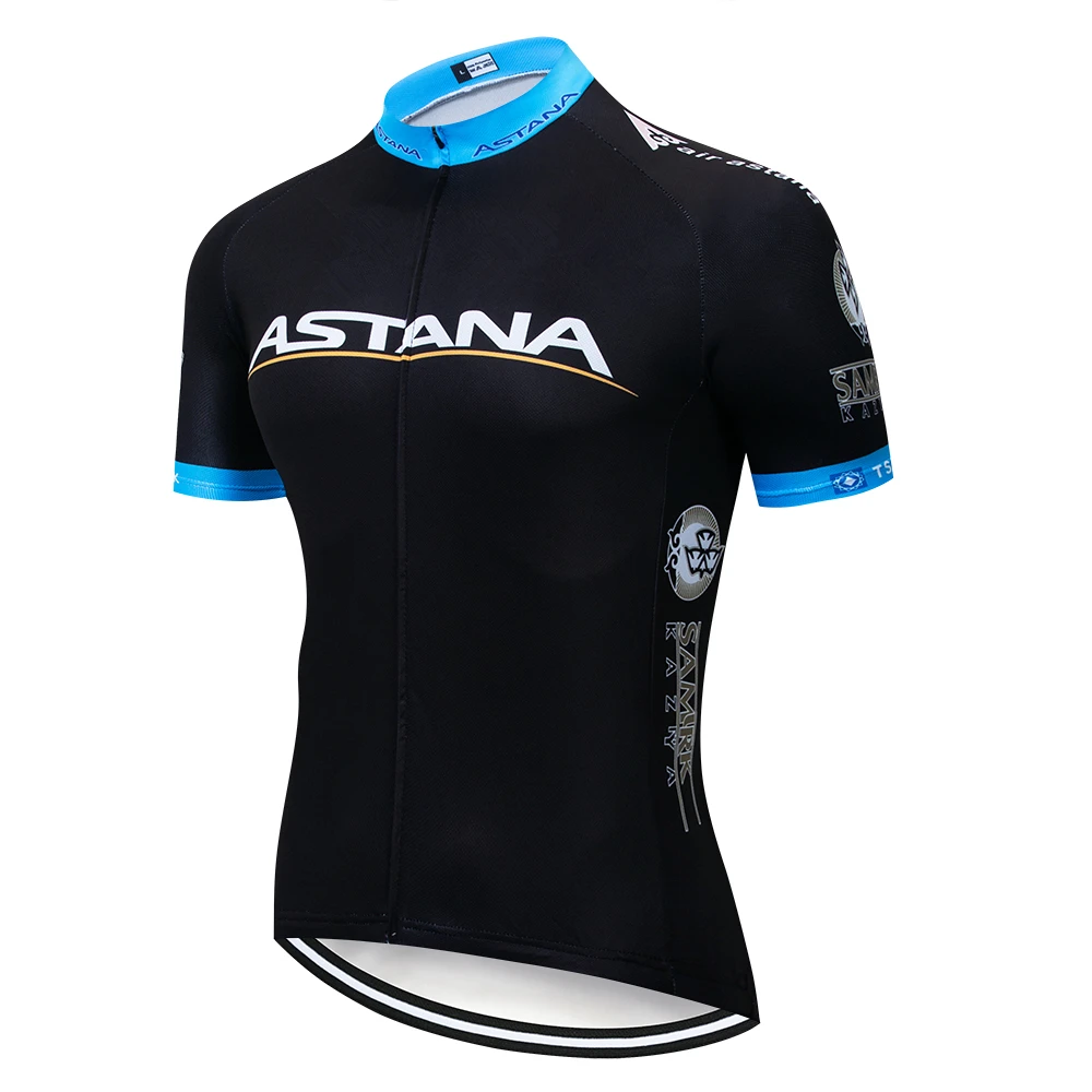 

New 2019 Black ASTANA Team pro cycling jersey 9D gel Pad bike shorts set men Ropa Ciclismo bicycling Maillot Culotte clothing