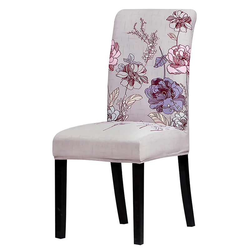 Печать цветов Универсальный Размер чехлы для стульев проверенный шаблон сидений