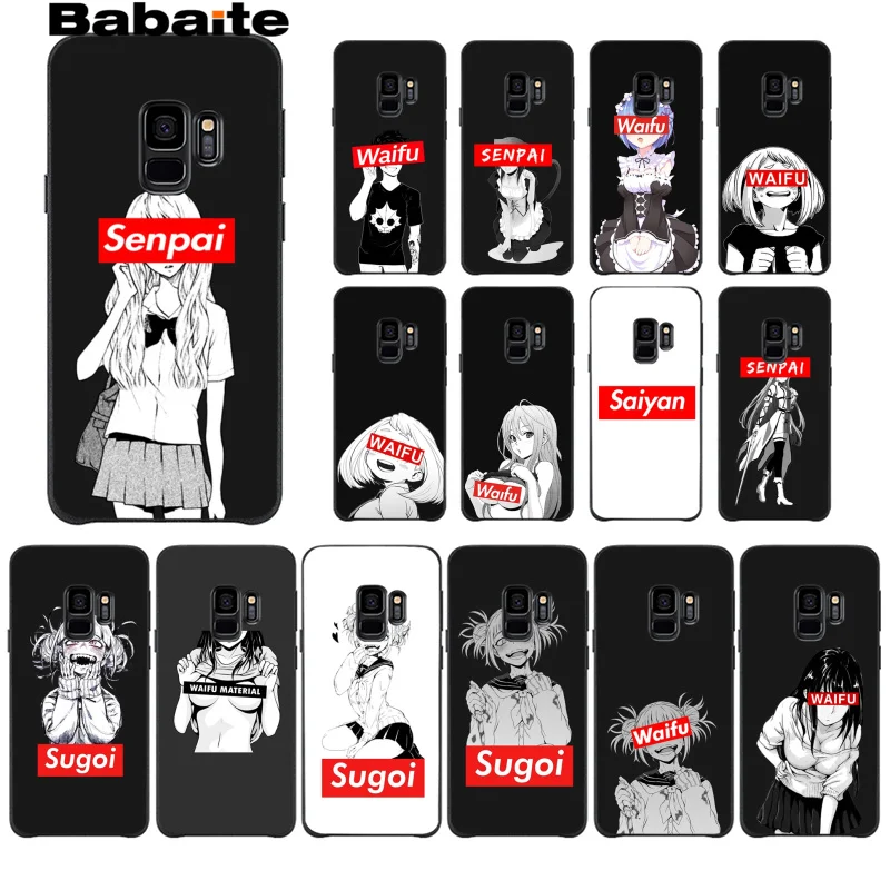 Babaite Sugoi Senpai аниме Waifu фото на заказ мягкий чехол для телефона для GALAXY s5 s6 edge s7 edge s8 plus s9 plus s10 s10 plus