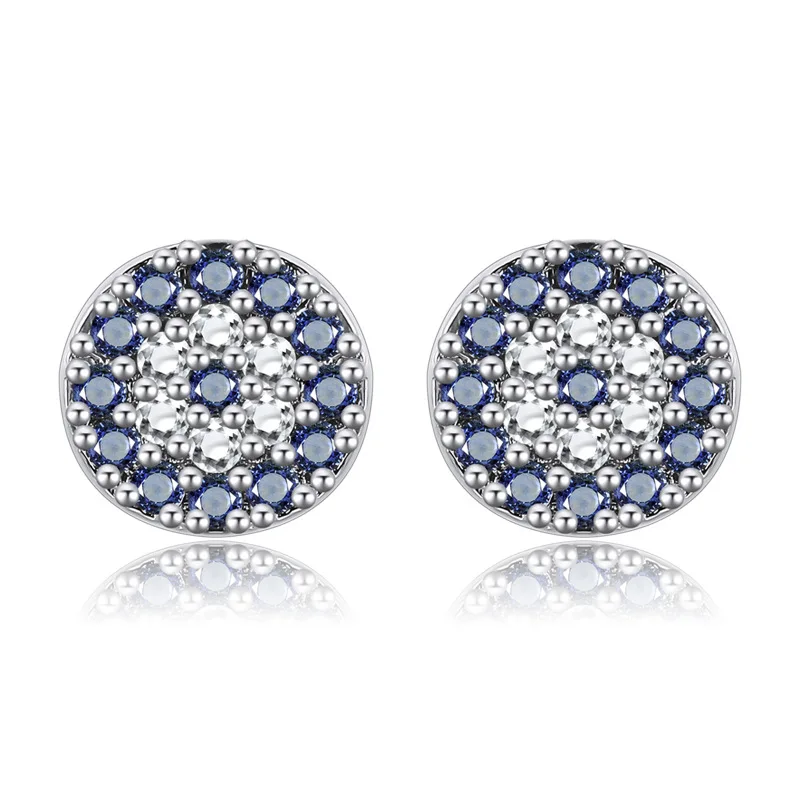 stud earrings Турецкие ретро серьги дьявола сглаза, Длинные Голубые глаза, прозрачные фианиты с кристаллами, серьги для женщин, свадебные ювелирные изделия brincos D40 - Окраска металла: stud earrings