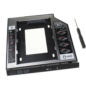 Универсальный Переходник SATA 3,0 для установки второго жесткого диска 9,5 мм, чехол для твердотельного диска 2,5 дюйма, корпус для жесткого диска светодиодный ноутбука, DVD, CD, ROM, материал пластик, сталь