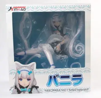 Vanilla with box BINGing NEKOPARA Vol.1 Soleil открытая сексуальная девушка ваниль и шоколад ПВХ фигурка модель игрушки - Цвет: Vanilla with box