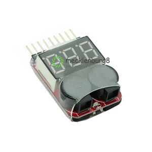 Индикатор 2 в 1 S для 1-8 S Lipo  li-ionFe, индикатор напряжения, тестер низкого напряжения, звуковой сигнал для радиоуправляемых автомобилей, светодиодный ЛОДКА B 3,7-30 в n