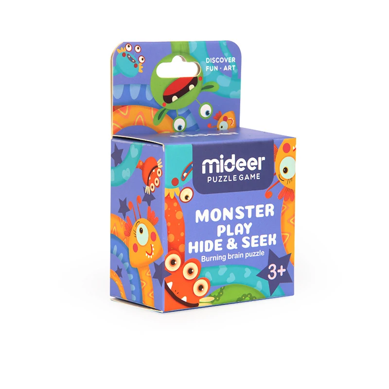 MiDeer детская игра-головоломка сжигание мозга головоломка настольная игра-головоломка игра Упражнение мышление логика дети интеллектуальные игрушки 3Y - Цвет: Monster Play Hide