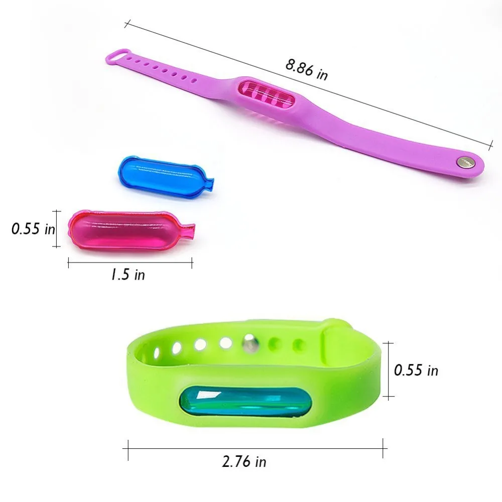 5 шт. антимоскитный Репеллент Браслет + капсула репеллент от насекомых отклонение