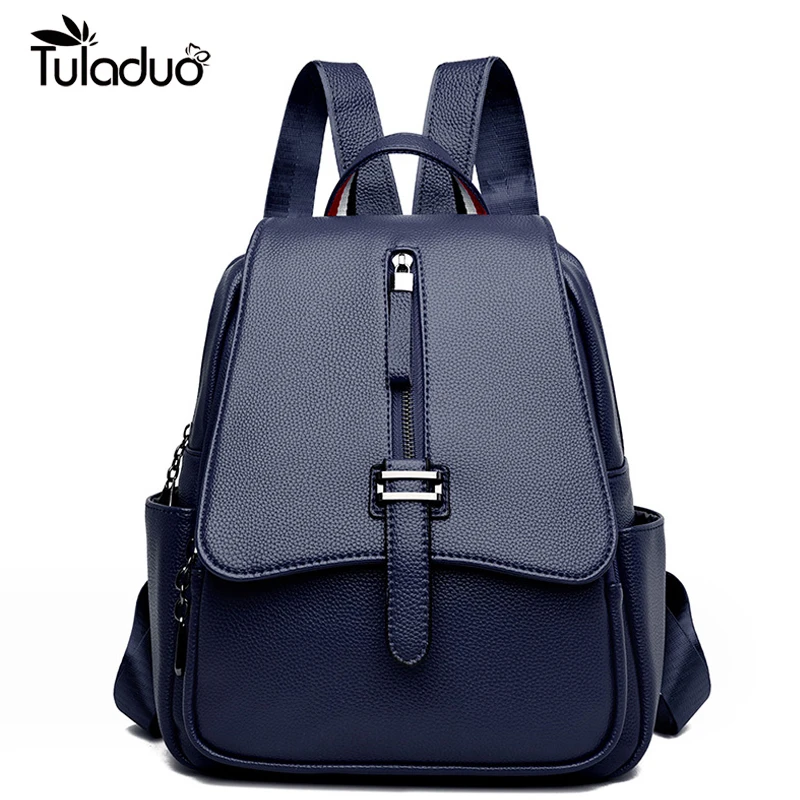 

Classic Solid Casual Fashion Women Backpack High Quality School Bag For Teenager Girls Casual Ladies' Student Bag Mochila