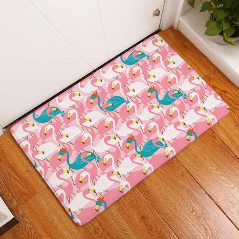 Напольные коврики с принтом фламинго Нескользящие Мультяшные животными для