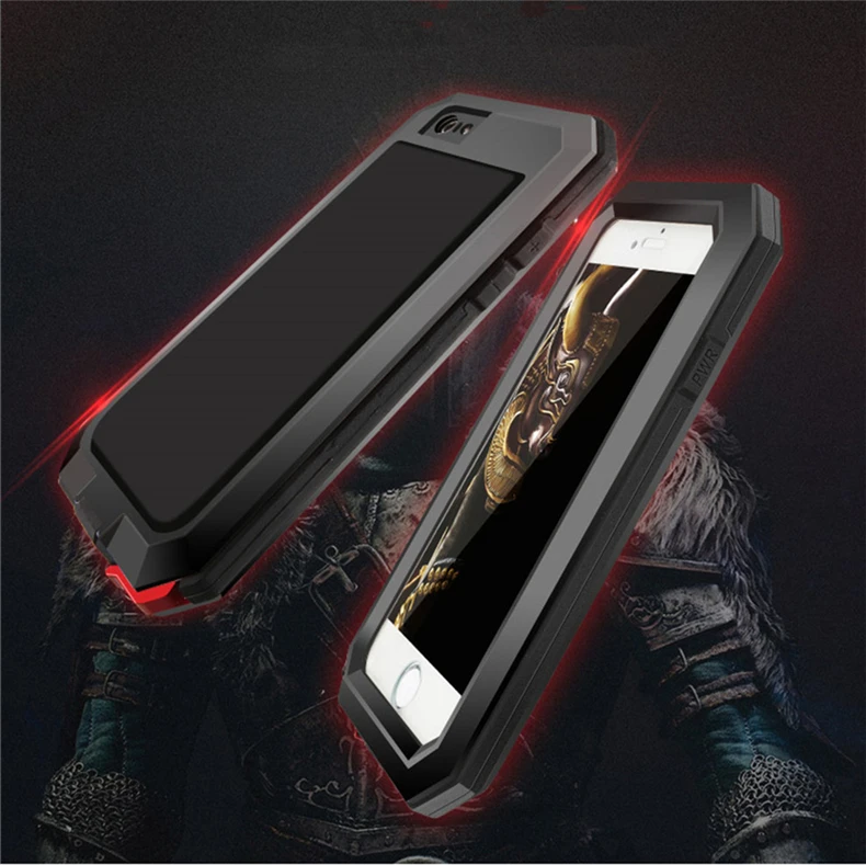 Роскошный Doom Armor Life Shock ударопрочный противоударный металлический алюминиевый+ силиконовый защитный чехол для iPhone 5 5S SE X 6 S 6 S 7 8 Plus