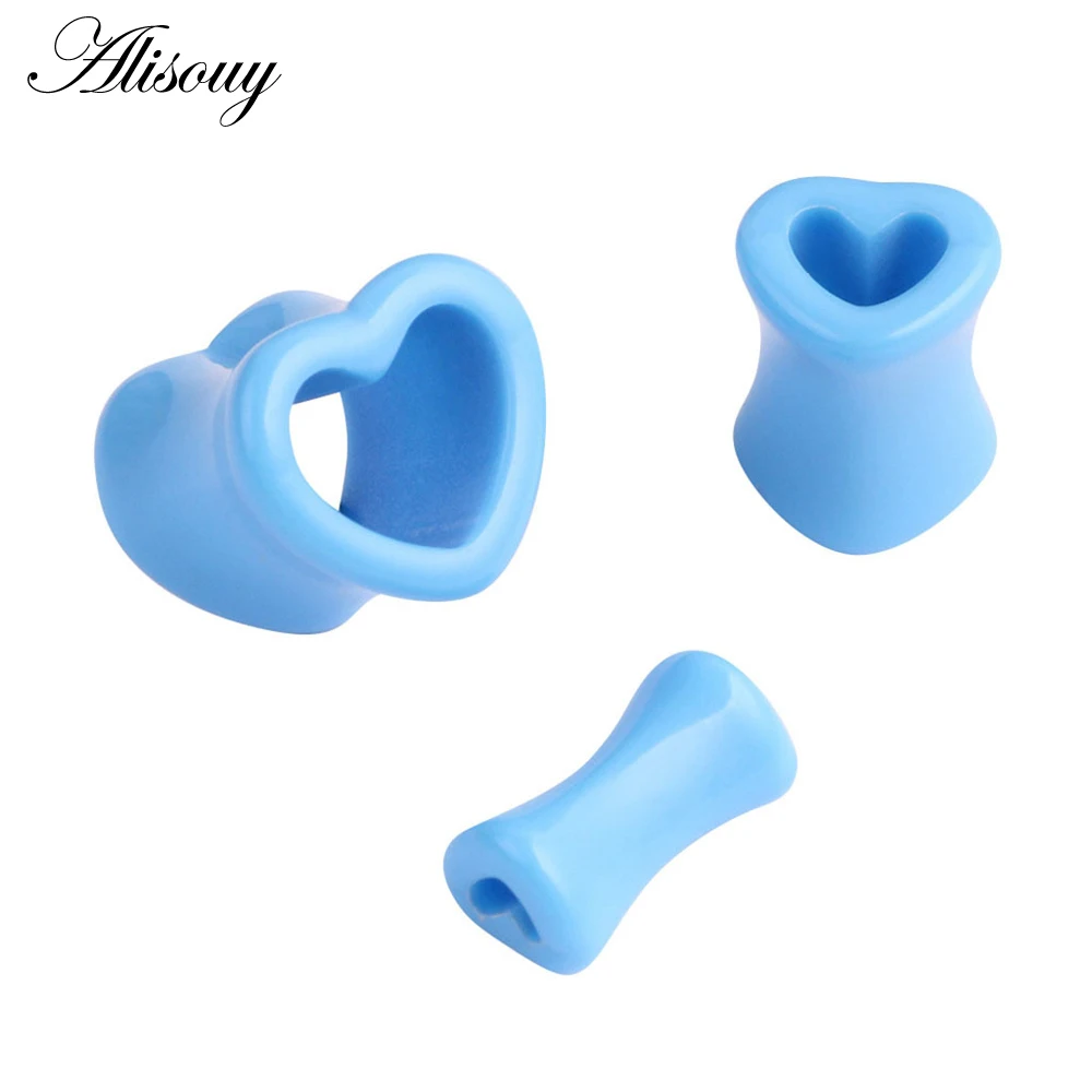Ear Expander Piercings Heart Acrylic Plugs Stretcher 1 Pair Studs Body 4-12mm | Украшения и аксессуары
