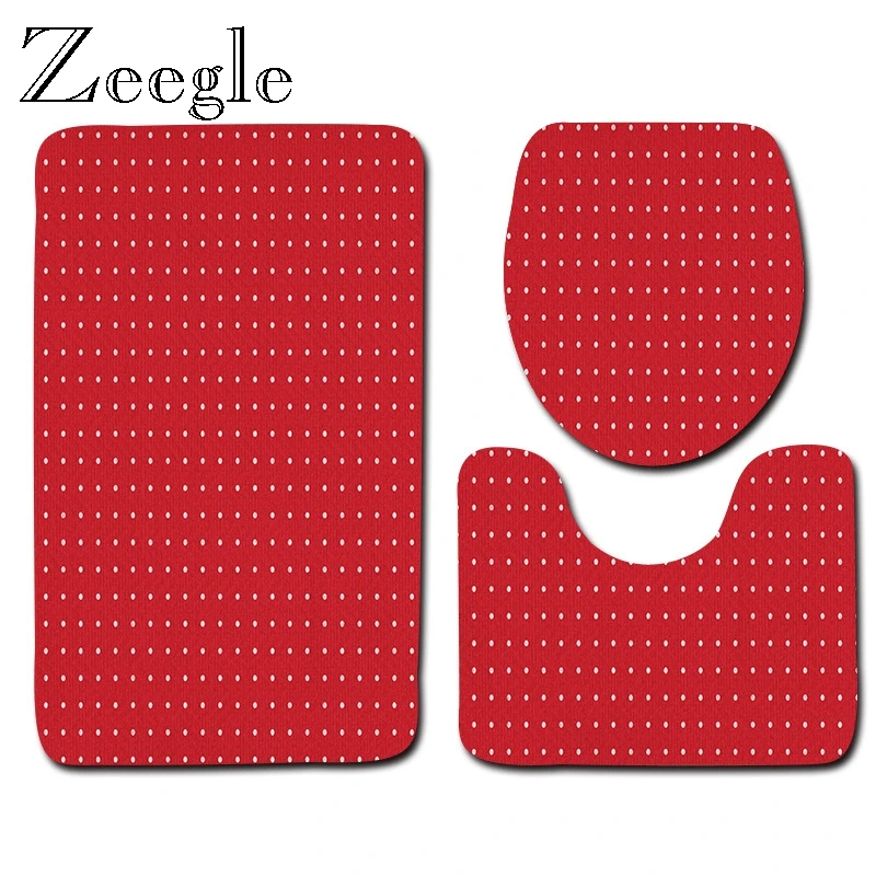 Zeegle полосы ковры для Ванная комната Нескользящие ванны коврики туалета коврик 3
