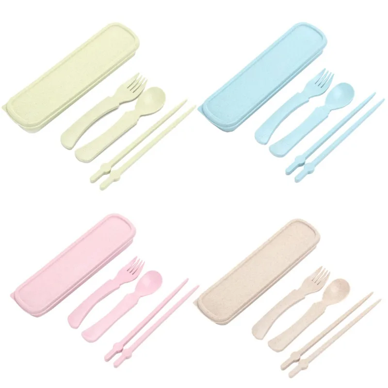 Набор детской посуды из 3 шт./компл. набор соломы и пшеницы детский с героями