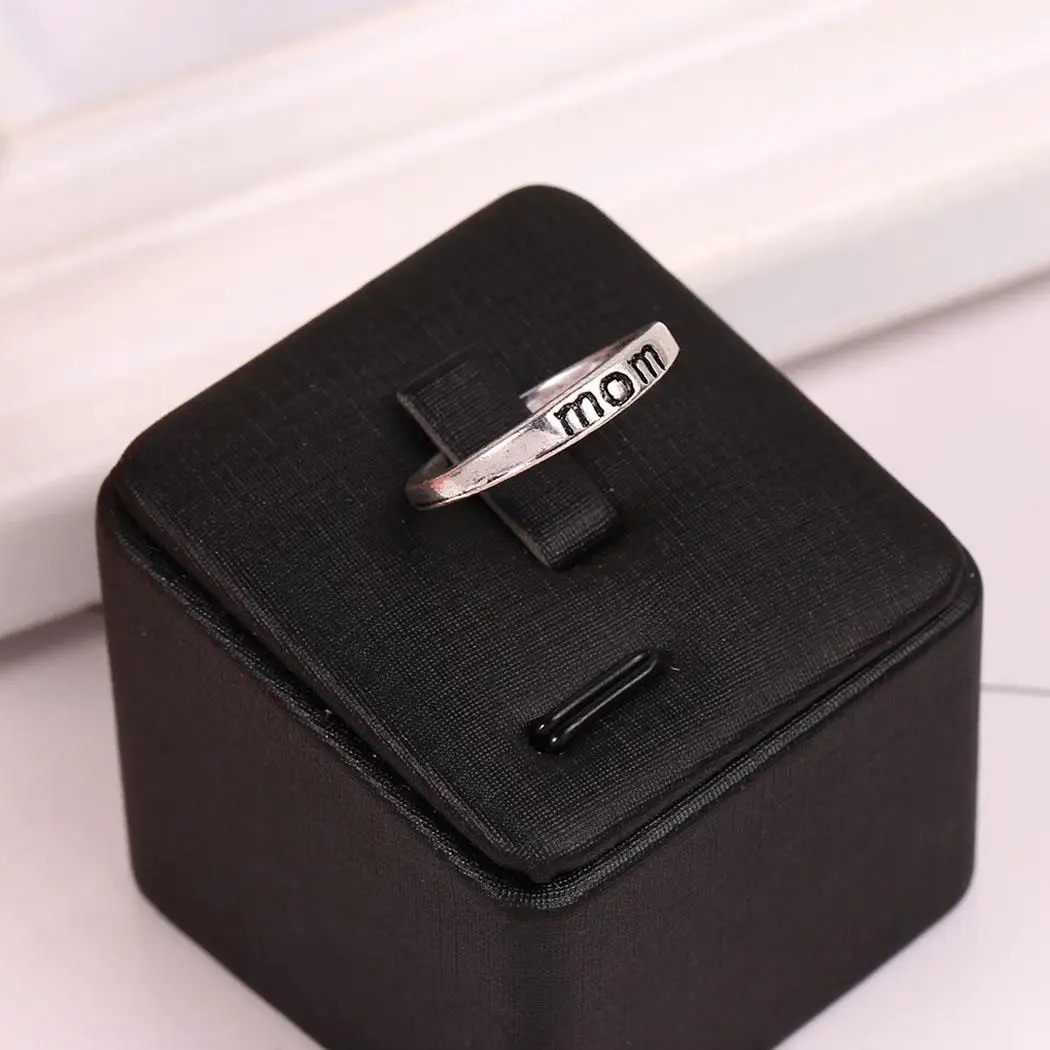 Новая мода хит продаж простое серебряное кольцо из сплава с акцентом для мамы