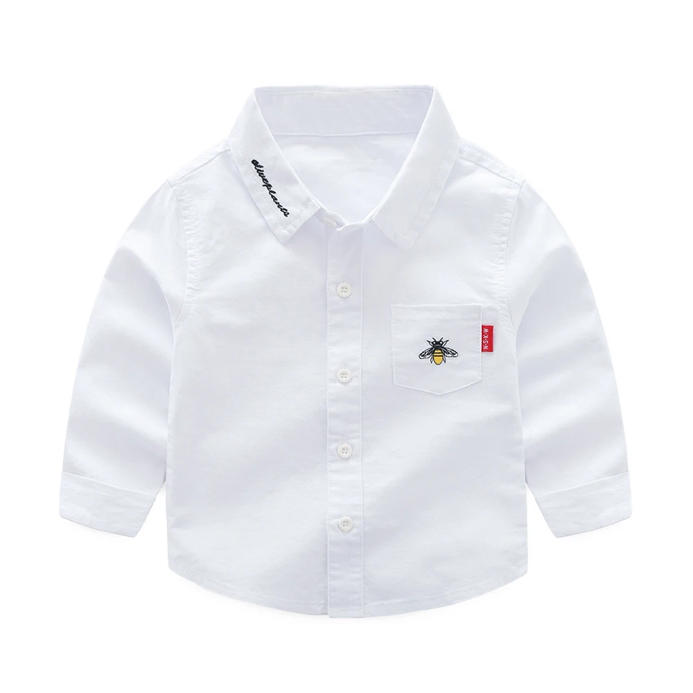 Новый 2018 весна осень брендовые хлопковые рубашки рубашка для мальчиков