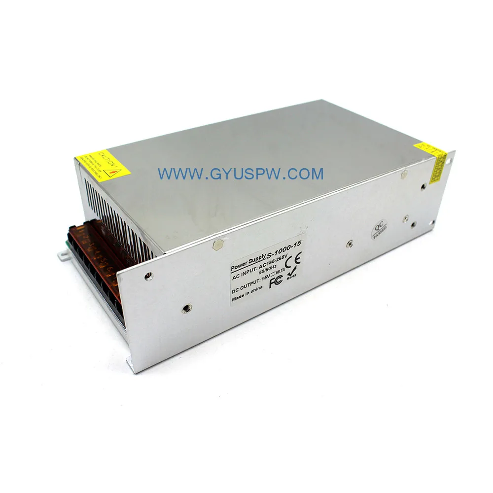 Импульсный источник питания DC15V 66.7A1000W светодиодный трансформатор с одним