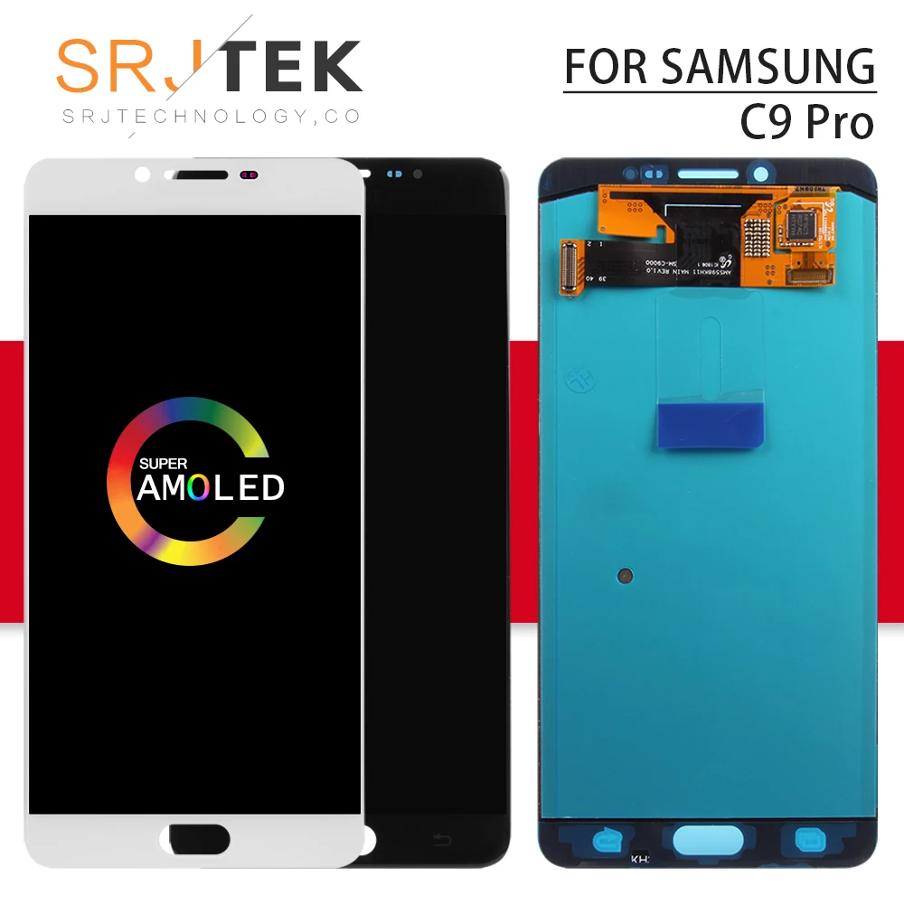 AMOLED/OLED для SAMSUNG Galaxy C9 PRO C9000 Дисплей для SAMSUNG C9000 ЖК сенсорный дигитайзер сенсор стекло сборка C900 ЖК-экран