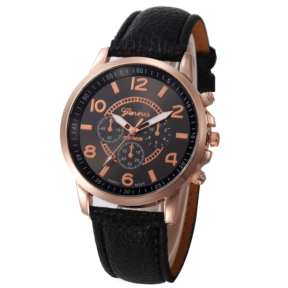 Geneva Montres женские часы кожаные Кварцевые аналоговые наручные часы-браслет горячая