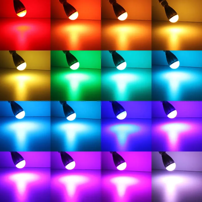 Светодиодная RGB лампа 1 шт./Лот 15 Вт E27 светодиодная с дистанционным управлением