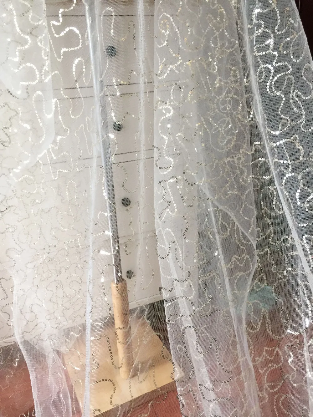 

5 yards Light Gold Sequin Tulle Lace Fabric for Gown Overlay , Flower Girl Lace Dress , Lace Top ,Tutu Dress