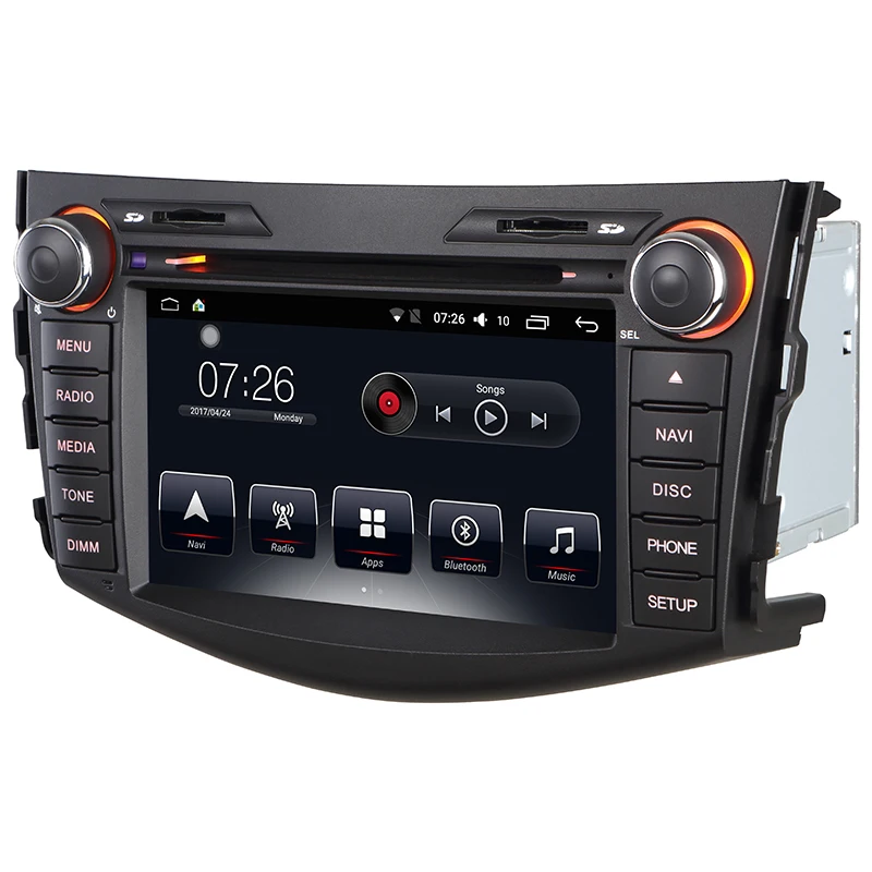 Android 7 1 Автомобильный мультимедийный dvd плеер для Toyota RAV4 2009 2011 GPS навигационная