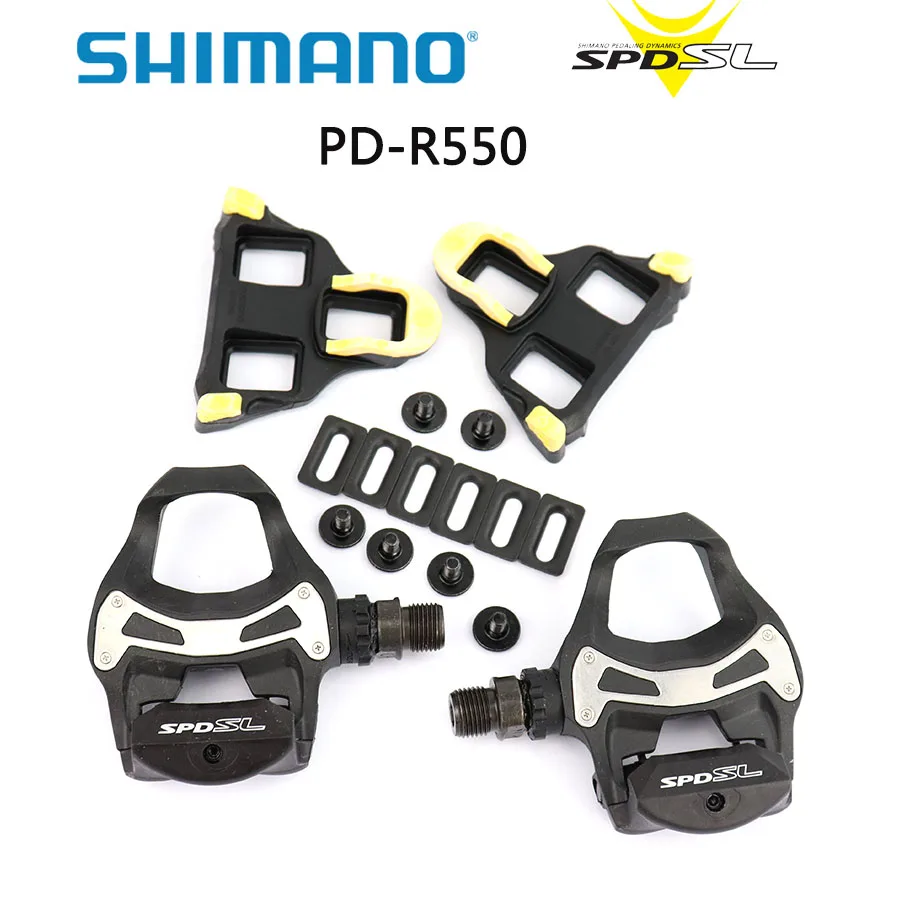 SHIMANO PD R550 Pedals SPD-SL Road Bike Self-Locking Components Using for Bicycle Racing Include SM-SH11 Accessories | Спорт и