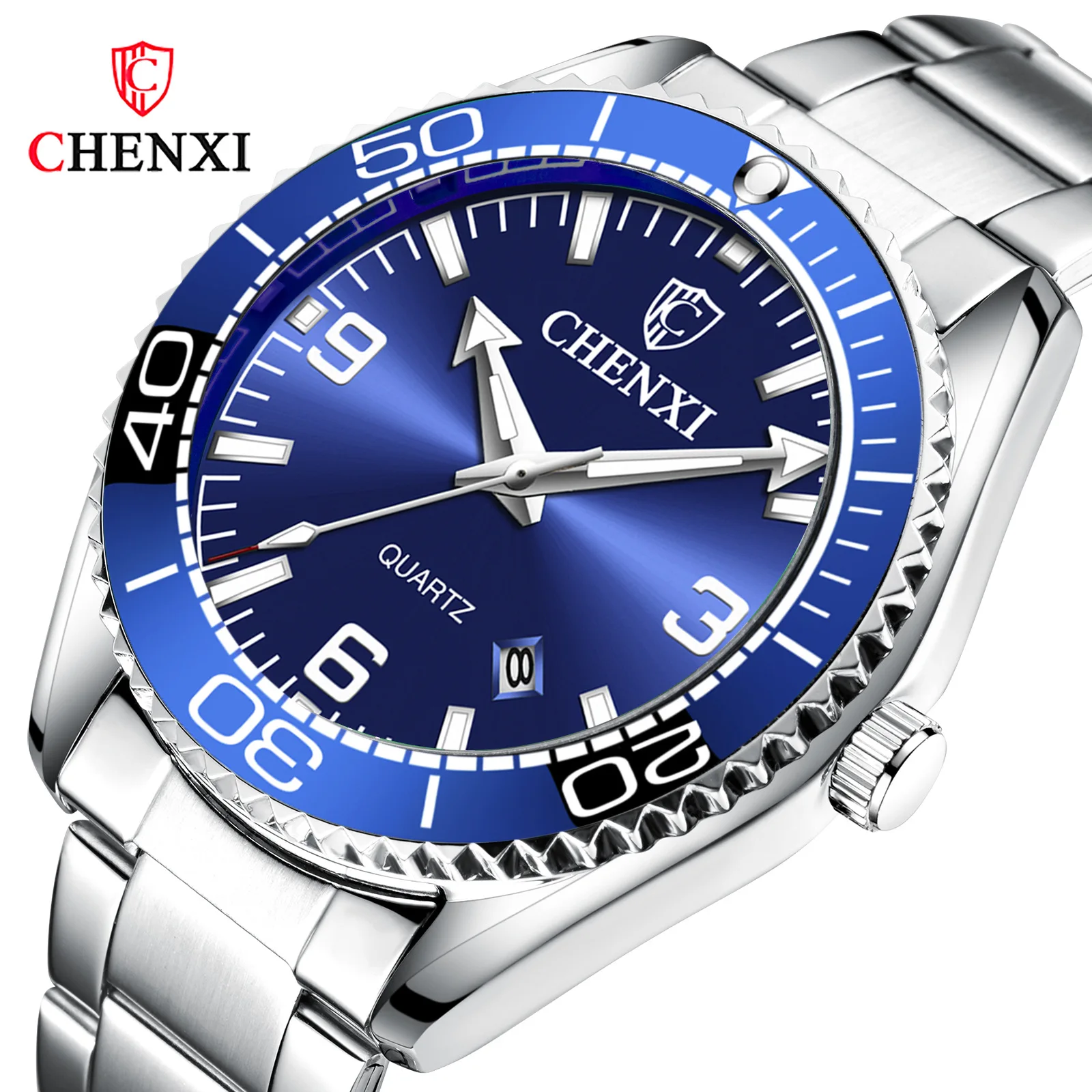 

Fashion Chenxi Top Brand Man Luxury Quartz Men Analog Military Sports Full Steel Wrist Watch Waterproof Clock Relogio Masculino
