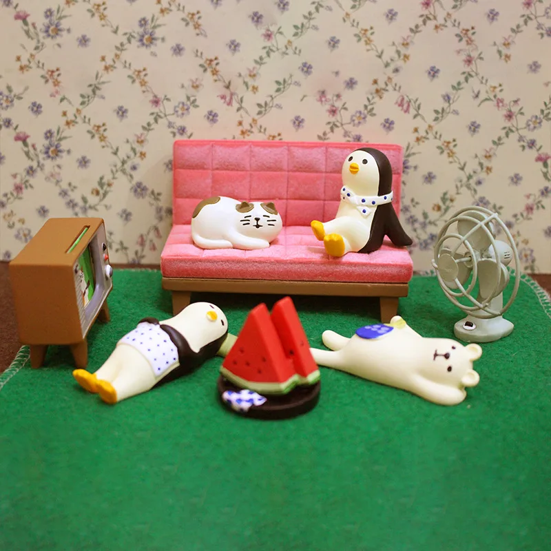 Kawaii мультфильм Мини Пингвин ремесла Сказочный Сад, миниатюра Статуэтка для декора стола офиса моды украшения дома аксессуары