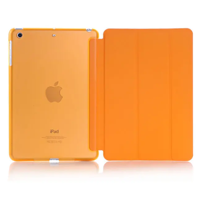 Для iPad Air 1, цветной PU смарт-чехол PFHEU, Магнитный чехол для APPle iPad Air1 retina, выпуск 2013 - Цвет: Оранжевый