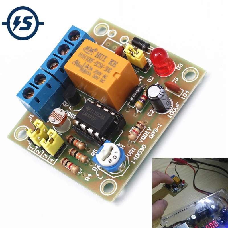 

DIY Light Control Switch Kit Photosensitive Trigger Output Mode Electronics Components Welding Practices Suites