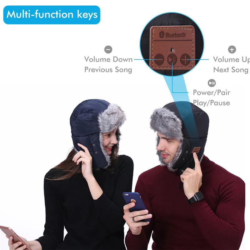 Рождественский подарок зимняя музыкальная Bluetooth шапка MP3 для женщин и мужчин