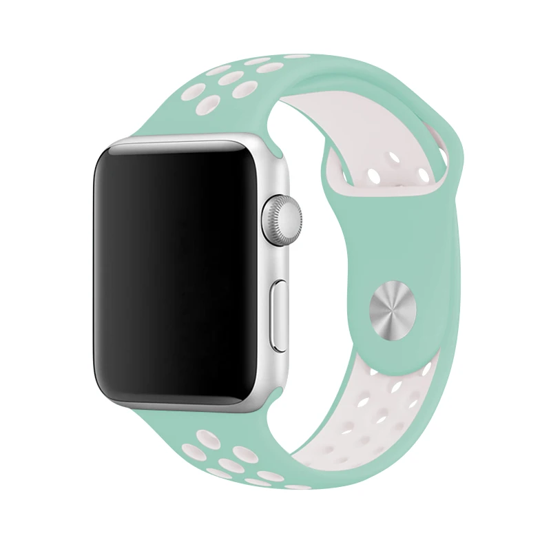 Черный/Вольт ремешок для часов для спортивного ремешка Nike 44 мм 40 мм Apple Watch 4 силиконовый браслет 42 мм 38 мм для Iphone Watch 2+ чехол