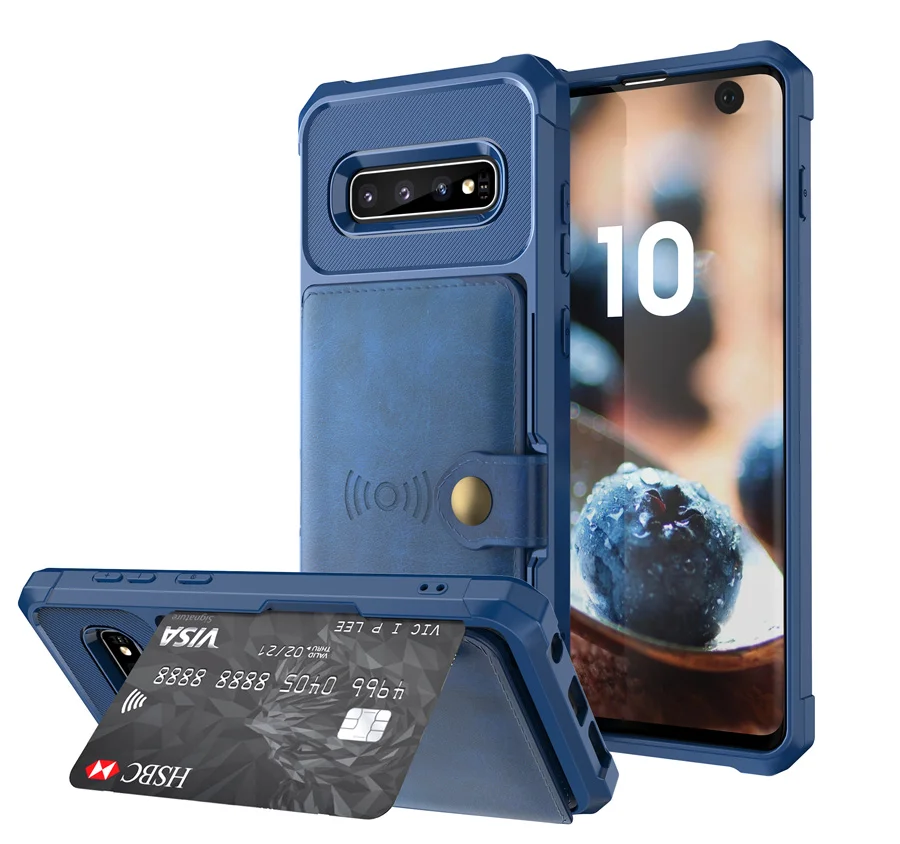 Чехол-Кошелек IQD для Galaxy S10 Plus S10e, роскошный автомобильный Магнитный чехол для samsung Galaxy Note9 S9 Plus, кожаный чехол, защитный чехол на заднюю панель с отделением для карт