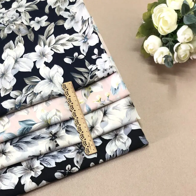 2019 новая весенняя юбка с цветочным рисунком одежда ткань тонкий материал мягкая
