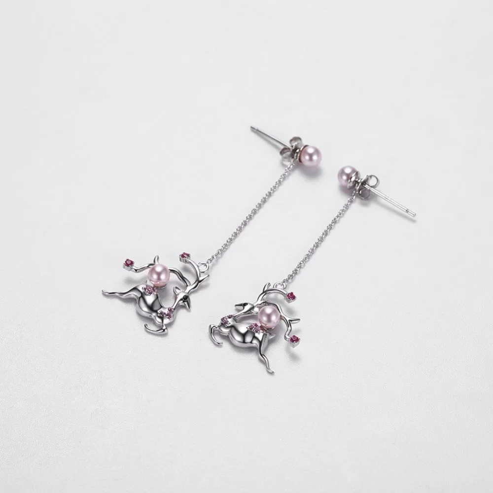 Женские серьги капли с кристаллами Swarovski LEKANI из стерлингового серебра 925 пробы