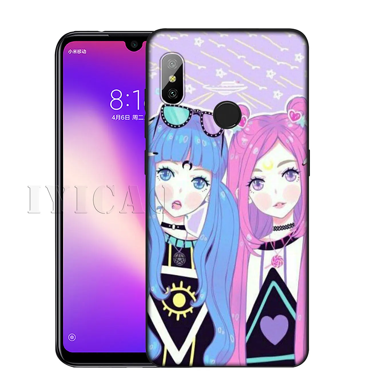 Мягкий силиконовый чехол для телефона IYICAO Girly Pastel Witch Goth Xiaomi Redmi K30 K20 8A 7A 6A 5A S2 GO Note 8