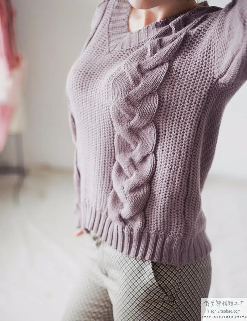 Women Sweaters And Pullovers Hot Sale Cotton Acrylic Casual Poncho 2017 Autumn New Women's Sweater V-neck Thread Knit Woman | Женская