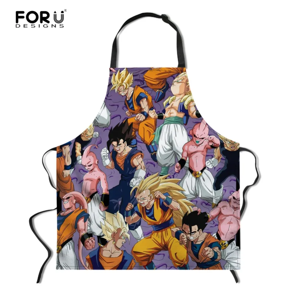 FORUDESIGNS Dragon Ball безрукавные фартуки дети рисунок ручной работы книги по искусству класса Твердые фартуки для рукоделия на заказ взрослых анти-фартук с защитой от пятен